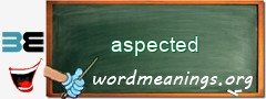 WordMeaning blackboard for aspected